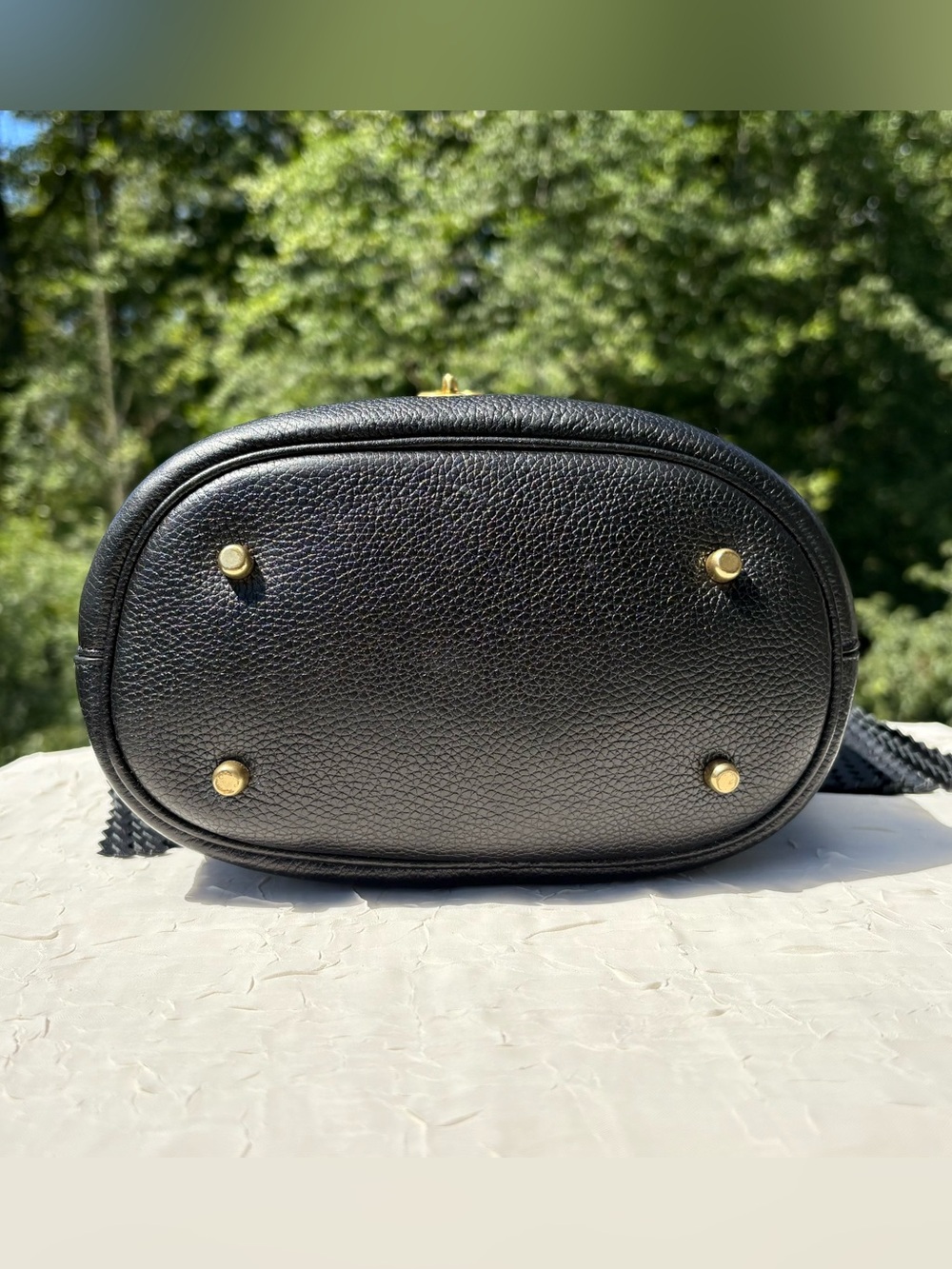 COACH Lora Bucket Bag With Whipstitch Detail In Black 651 - Picture 7 of 12